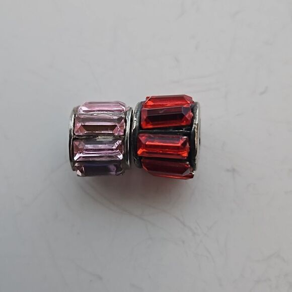 Chamilia Authentic Glass Charm Red & Pink - Picture 12 of 16